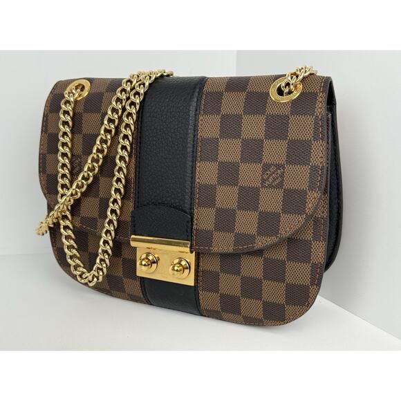 Louis Vuitton Damier Ebene Taurillon Wight Shoulder Bag Black - Picture 1 of 16